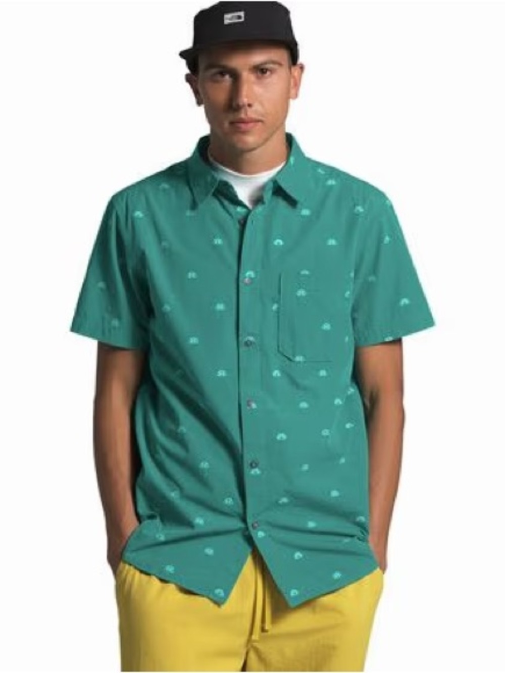 The North Face Short Sleeve Baytrail Shirt Casual Button-Down Top Size M outdoor